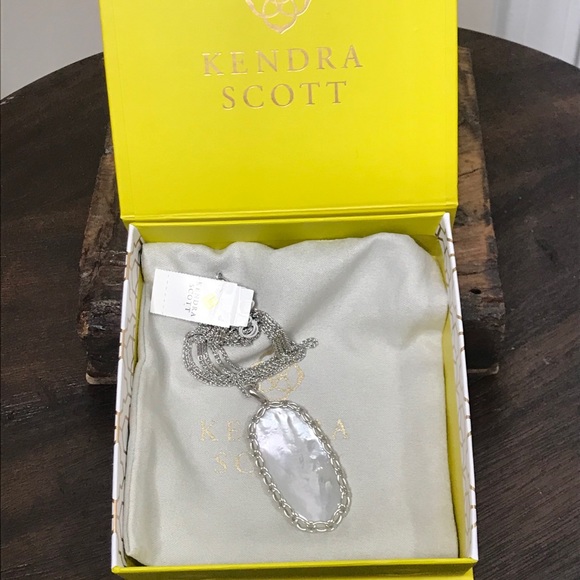 NWT Kendra Scott Silver Ivory MOP Macrame Reid! - Picture 2 of 5